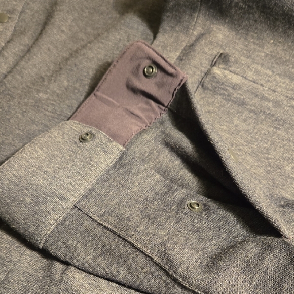 Lululemon Dark Greay Soft - Knit Overshirt Button-Up Shirt - Picture 6 of 7